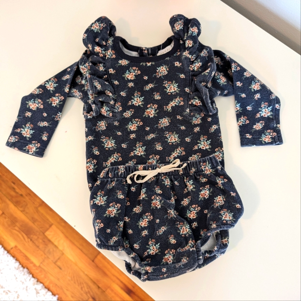 Jamie Kay Long Sleeve Bodysuit and Bloomers 12 months Organic